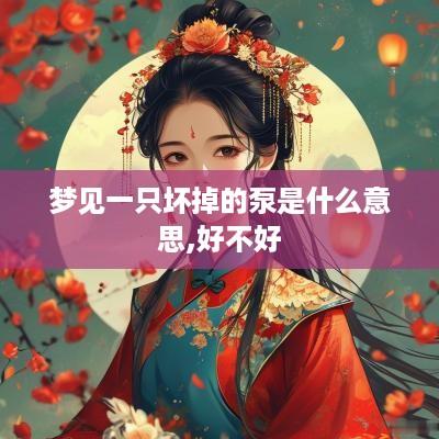 梦见一只坏掉的泵是什么意思,好不好