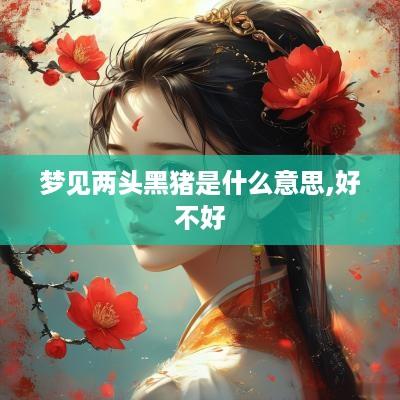 梦见两头黑猪是什么意思,好不好