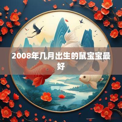 2008年几月出生的鼠宝宝最好