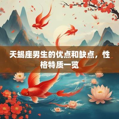 天蝎座男生的优点和缺点，性格特质一览
