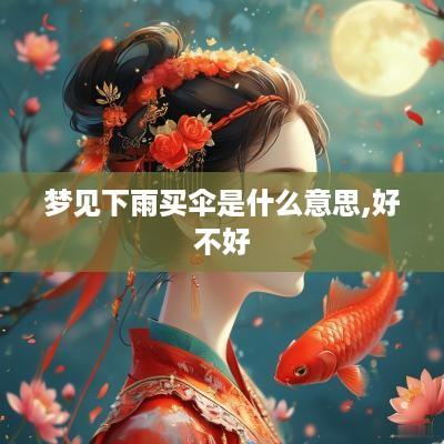 梦见下雨买伞是什么意思,好不好