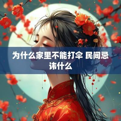 为什么家里不能打伞 民间忌讳什么