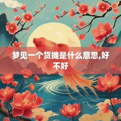 梦见一个货摊是什么意思,好不好
