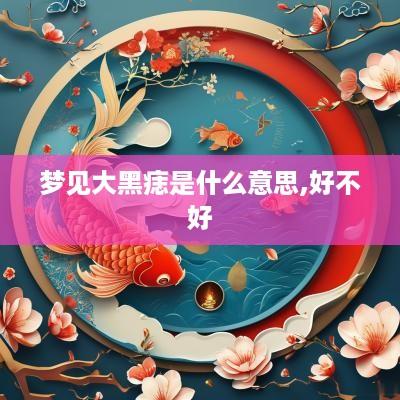 梦见大黑痣是什么意思,好不好