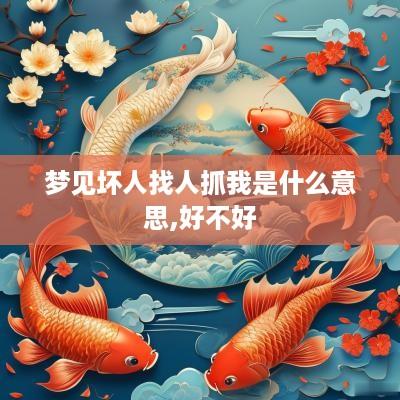 梦见坏人找人抓我是什么意思,好不好