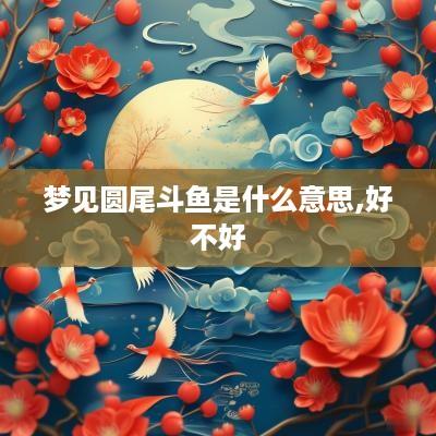 梦见圆尾斗鱼是什么意思,好不好