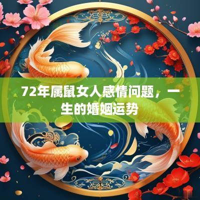 72年属鼠女人感情问题，一生的婚姻运势
