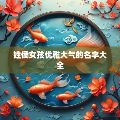 姓侯女孩优雅大气的名字大全