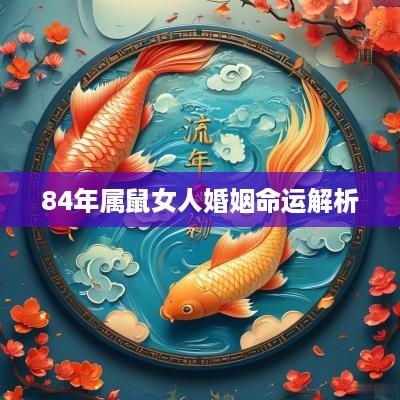 84年属鼠女人婚姻命运解析