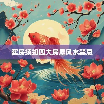 买房须知四大房屋风水禁忌