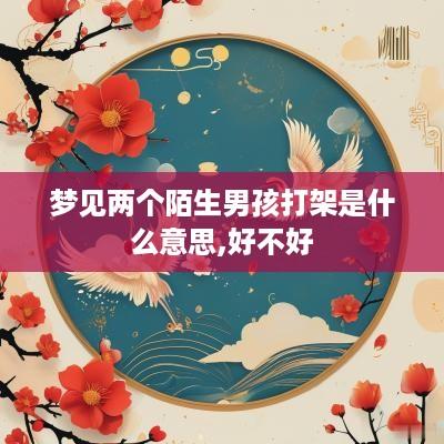 梦见两个陌生男孩打架是什么意思,好不好