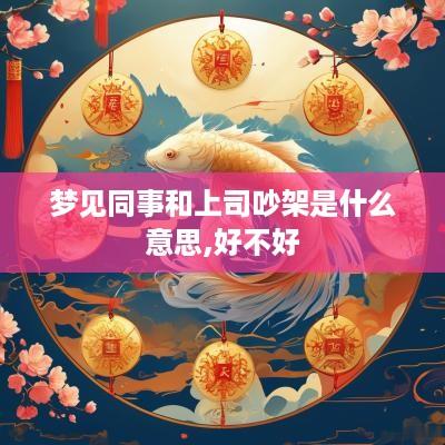 梦见同事和上司吵架是什么意思,好不好