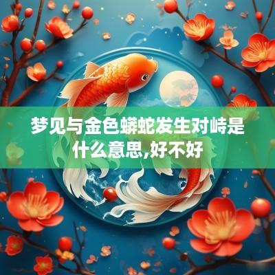 梦见与金色蟒蛇发生对峙是什么意思,好不好
