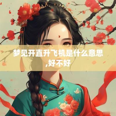梦见开直升飞机是什么意思,好不好