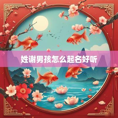 姓谢男孩怎么起名好听