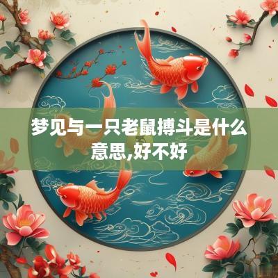 梦见与一只老鼠搏斗是什么意思,好不好