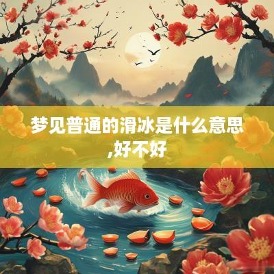梦见普通的滑冰是什么意思,好不好