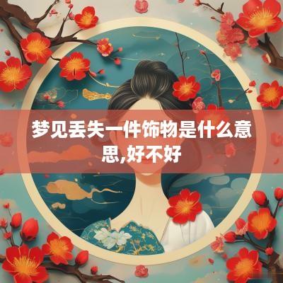 梦见丢失一件饰物是什么意思,好不好