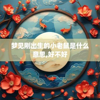 梦见刚出生的小老鼠是什么意思,好不好