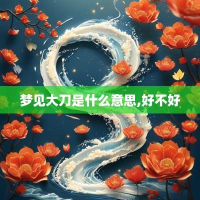 梦见大刀是什么意思,好不好
