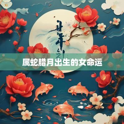 属蛇腊月出生的女命运