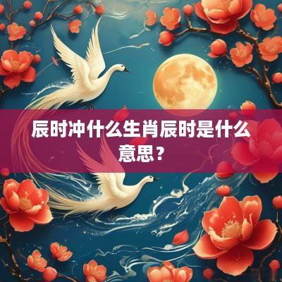 辰时冲什么生肖辰时是什么意思？