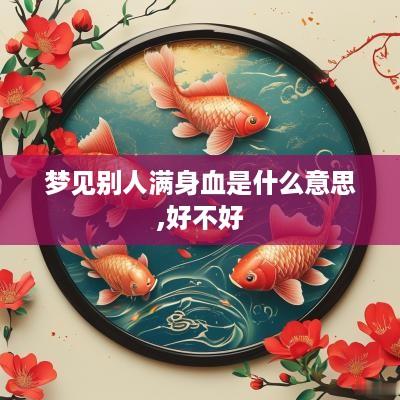 梦见别人满身血是什么意思,好不好