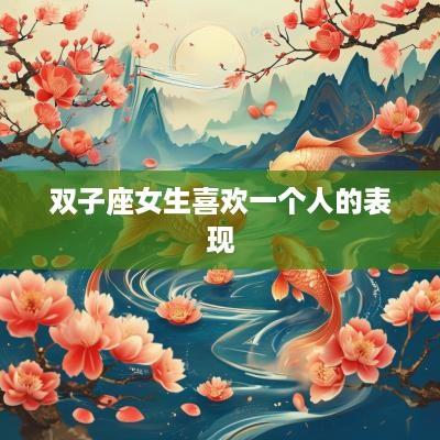 双子座女生喜欢一个人的表现