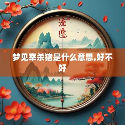 梦见宰杀猪是什么意思,好不好