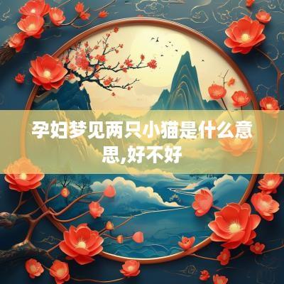 孕妇梦见两只小猫是什么意思,好不好