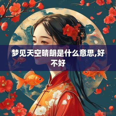 梦见天空晴朗是什么意思,好不好