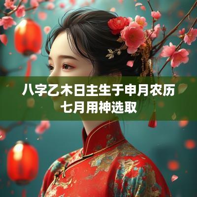八字乙木日主生于申月农历七月用神选取
