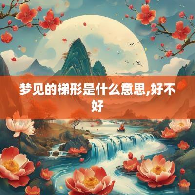 梦见的梯形是什么意思,好不好