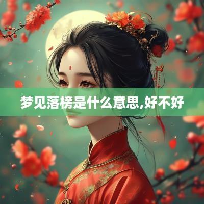 梦见落榜是什么意思,好不好