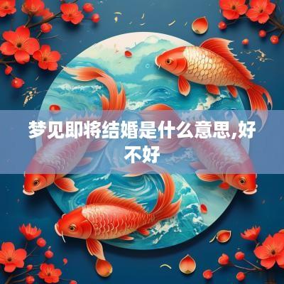 梦见即将结婚是什么意思,好不好