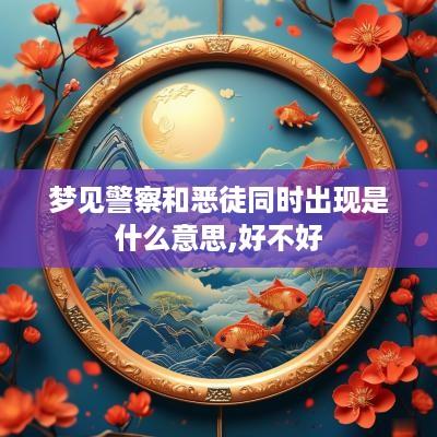 梦见警察和恶徒同时出现是什么意思,好不好