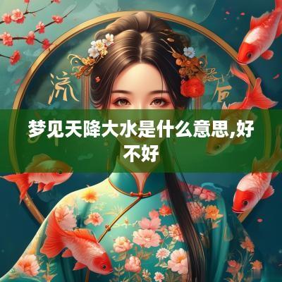 梦见天降大水是什么意思,好不好