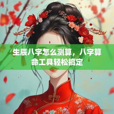 生辰八字怎么测算，八字算命工具轻松搞定
