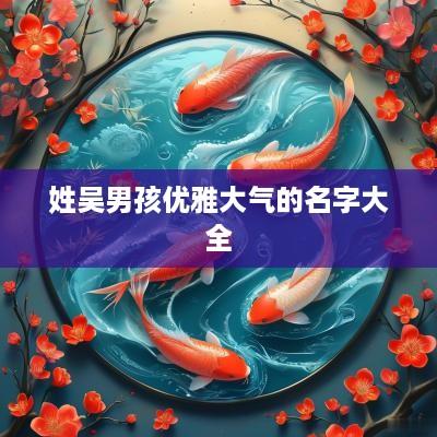 姓吴男孩优雅大气的名字大全