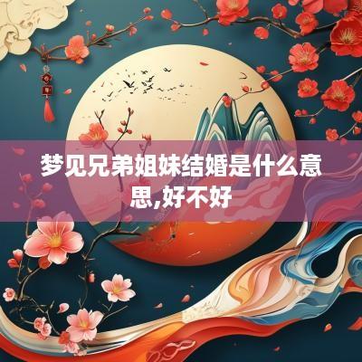 梦见兄弟姐妹结婚是什么意思,好不好
