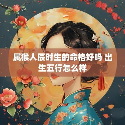 属猴人辰时生的命格好吗 出生五行怎么样