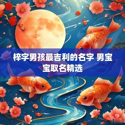 梓字男孩最吉利的名字 男宝宝取名精选