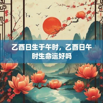 乙酉日生于午时，乙酉日午时生命运好吗