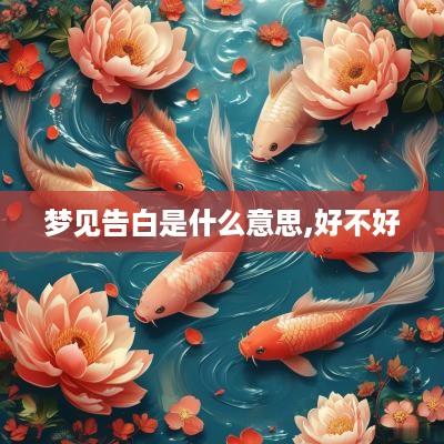 梦见告白是什么意思,好不好