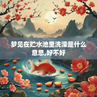 梦见在贮水池里洗澡是什么意思,好不好