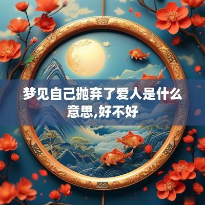 梦见自己抛弃了爱人是什么意思,好不好