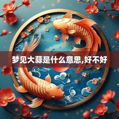 梦见大蒜是什么意思,好不好
