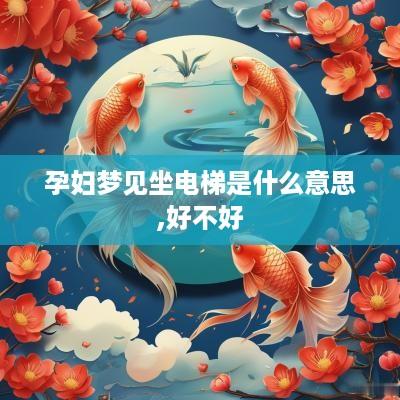 孕妇梦见坐电梯是什么意思,好不好