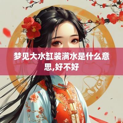 梦见大水缸装满水是什么意思,好不好