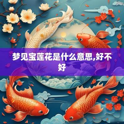 梦见宝莲花是什么意思,好不好